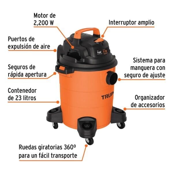 ASPIRADORA 6 GALONES TRUPER - Imagen 2