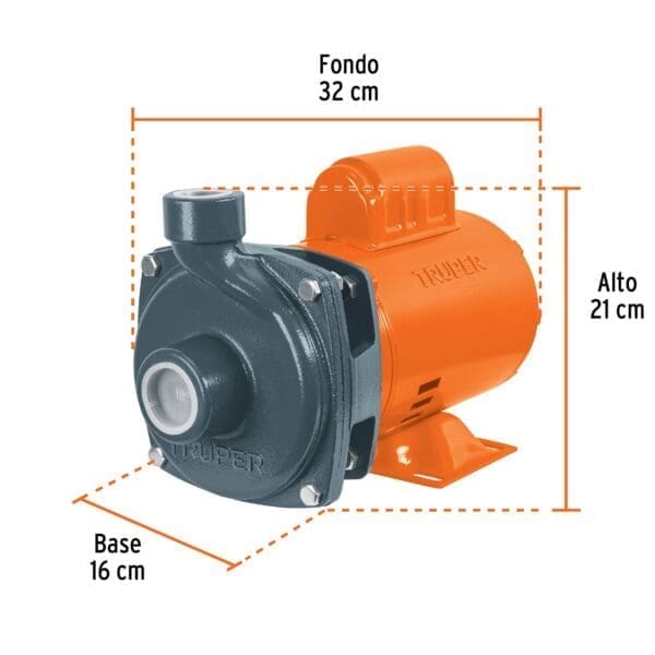 BOMBA CENTRIFUGA 3/4 HP TRUPER - Imagen 2