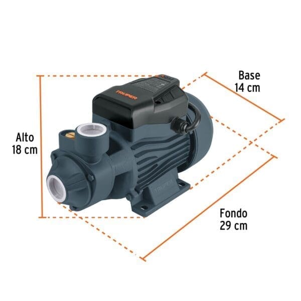 BOMBA PERIFERICA 1 HP (NEGRA) TRUPER - Imagen 3