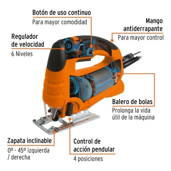 SIERRA CALADORA PROFESIONAL 550W TRUPER - Imagen 2