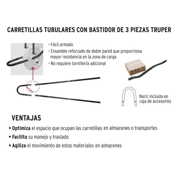 CARRETA AZUL (Carga 580 kg) TRUPER (CAT-50) - Imagen 2