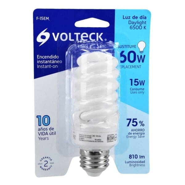 LAMPARA ESPIRAL MINI DE 15 W VOLTECK - Imagen 3