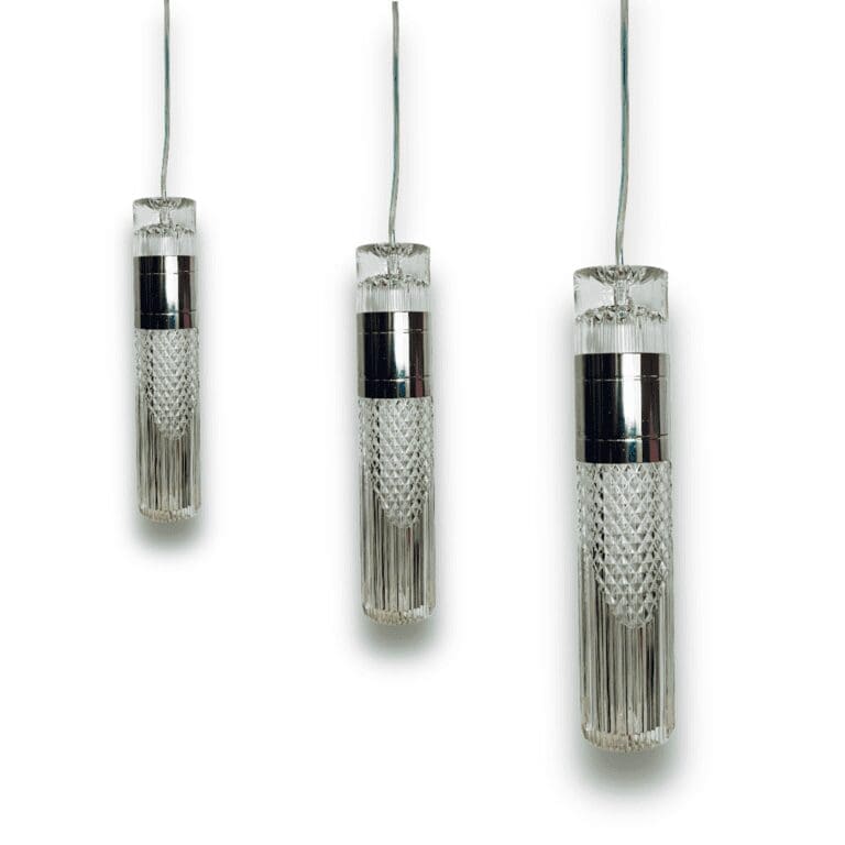 LAMPARA COLGANTE TUBO GRIS