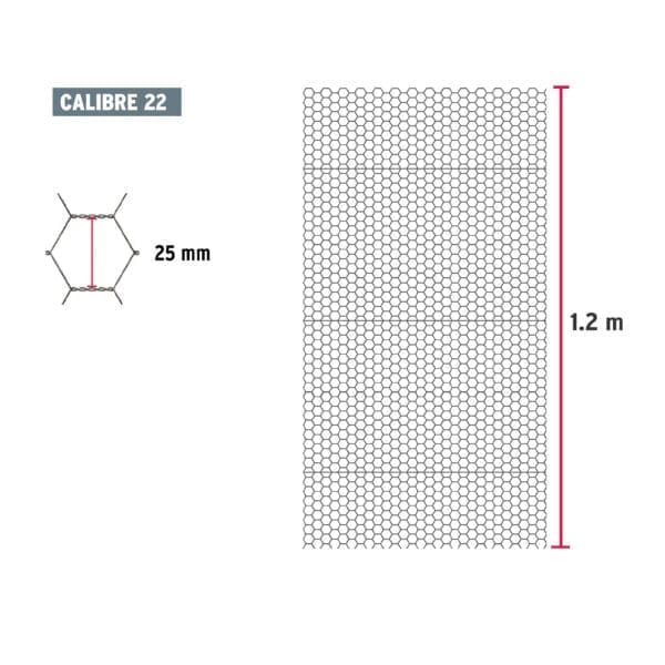 MALLA HEXAGONAL 1.2 M ROLLO - Imagen 3