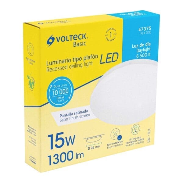 LUMINARIO TIPO PLAFON REDONDO LED 15W - Imagen 2