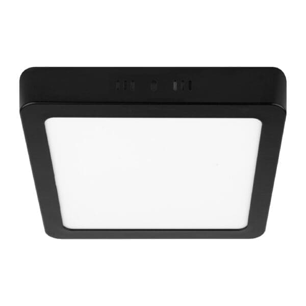 LUMINARIO LED TIPO PLAFON 18W, CUADRADO, LUZ DE DIA, NEGRO