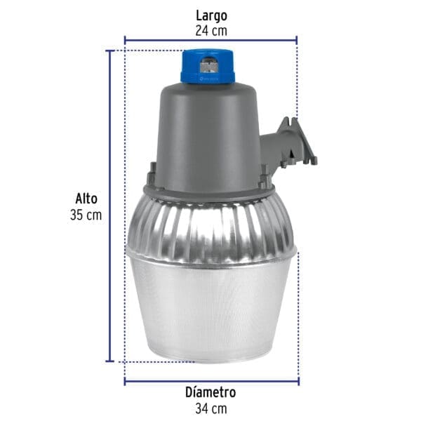 LUMINARIO SUBURBANO METALICO CON FOTOCELDA, DE 45W, FLUORESCENTE - Imagen 2