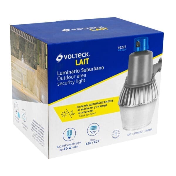 LUMINARIO SUBURBANO METALICO CON FOTOCELDA, DE 45W, FLUORESCENTE - Imagen 3