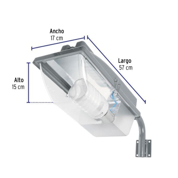LUMINARIO SUBURBANO ABS CON FOTOCELDA, DE 45W, FLUORESCENTE - Imagen 2