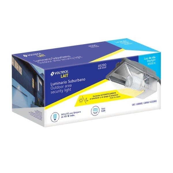 LUMINARIO SUBURBANO ABS CON FOTOCELDA, DE 45W, FLUORESCENTE - Imagen 3