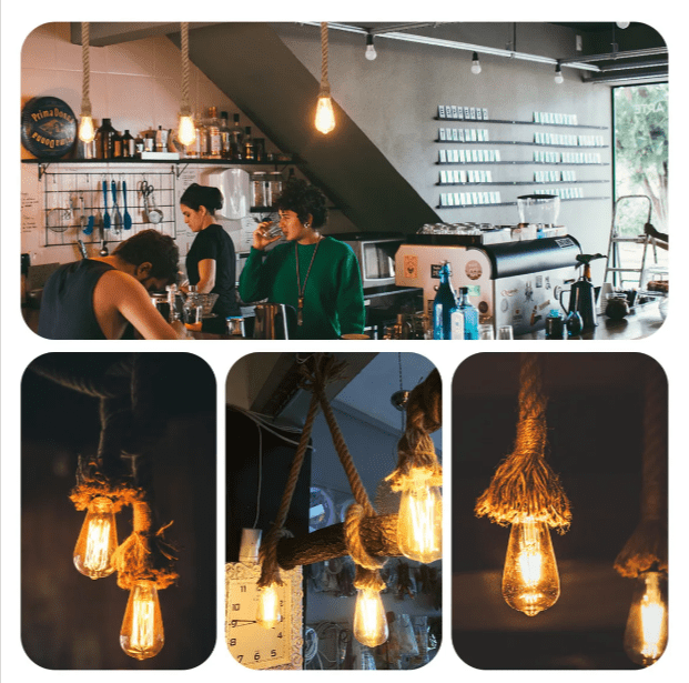 SOCKET COLGANTE VINTAGE T/SOGA BEIGE - Imagen 3