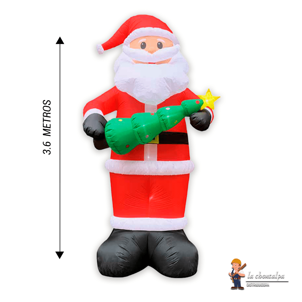 MEGA INFLABLE SANTA CON ARBOLITO NAVIDEÑO, 4.5M