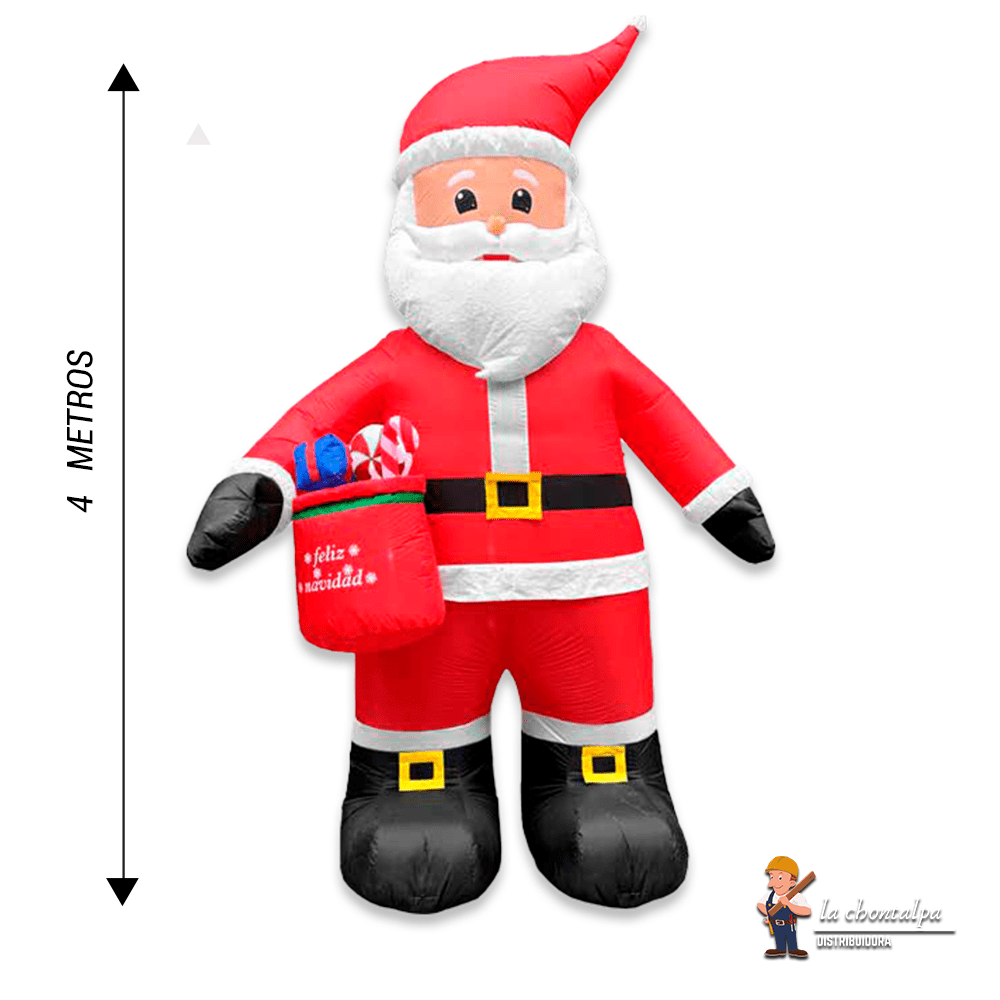 INFLABLE SANTA CON BOLSA DE DULCES 4M
