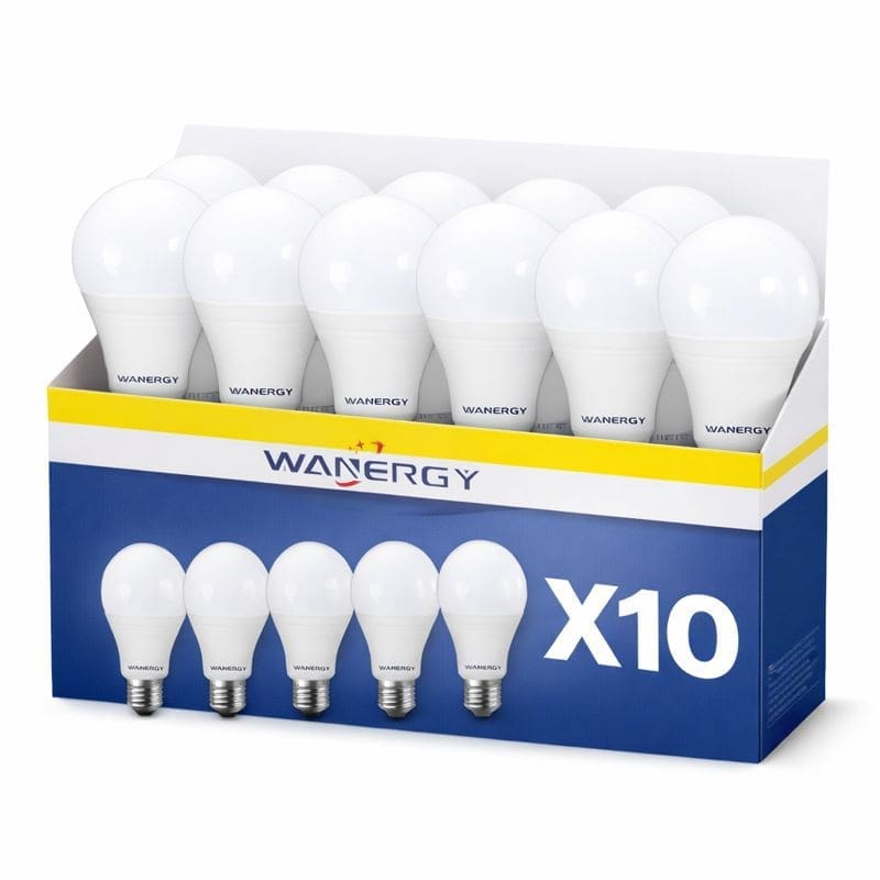 Paquete de 10 focos luz fría, bombillos E27