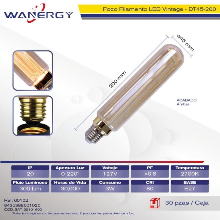 FOCO VINTAGE FILAMENTO DT-45-200