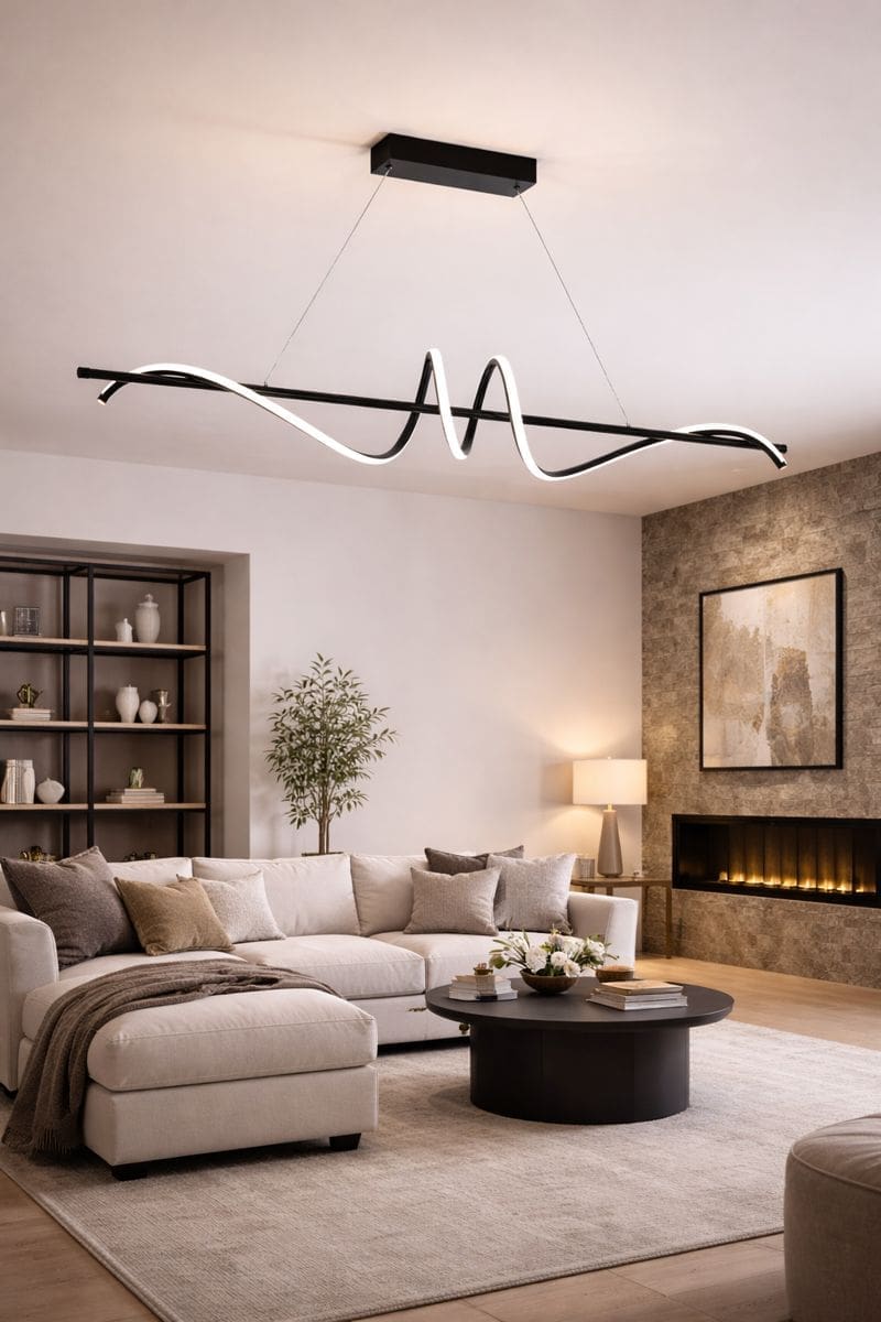 LAMPARA COLGANTE DE TECHO METALICO Y SILICON, 3 TEMPERATURAS - Imagen 2